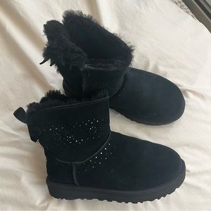 Black Uggs with Bow